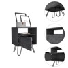 TIRAMISUBEST White Nightstand with Hairpin Legs, Space-Efficient Bedside Solution - 4 of 4