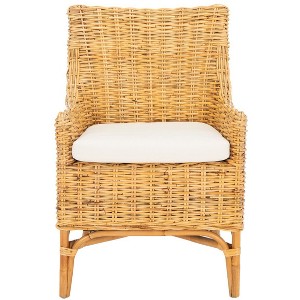 Cristen Rattan Accent Chair with Cushion  - Safavieh - 1 of 4