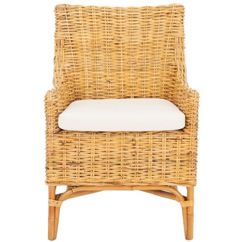 Cristen Rattan Accent Chair with Cushion  - Safavieh - image 1 of 4