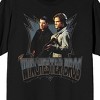 Supernatural Winchester Bros Sam & Dean with Guns on Black Short Sleeve Adult T-Shirt - 2 of 3