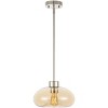 Jorie 11" Pendant - PND4151 - Amber/Nickel - Safavieh - 2 of 4