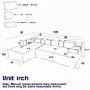 108" Chenille Modular Sectional Sofa,Upholstered L-Shape Sofa with 6 Pillows,Free Combination for Home Living Room-Baofuwish - 4 of 4