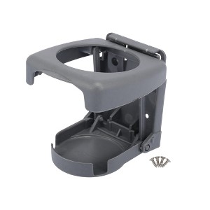 Unique Bargains Car Vehicle Truck Folding Beverage Drink Bottle Can Cup Holder Mount Gray 1 pcs - 1 of 4