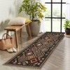 Area Rugs for Living Room Washable Neutral Geometric Low Pile Non-Slip Soft Print Pattern Rug Bedroom Dining Room - 3 of 4
