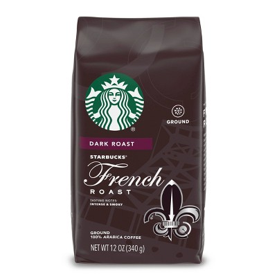Starbucks Dark Roast Ground Coffee — French Roast — 100% Arabica — 1 bag (12 oz.)