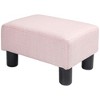 Vynxaria Linen Fabric Cube Ottoman Foot Rest ¨C Stylish & Versatile for Any Room - 2 of 4