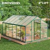 Garvee Outdoor Greenhouse, Polycarbonate Panels, Roof Vent, Lockable Door, Ground Stakes, Aluminum Walk-In for Patio, Lawn - 4 of 4