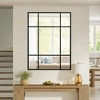 Spassway Rectangle Window Pane Decorative Mirrors Metal Frame Wall Mounted Vanity Mirror for Living Room Bedroom Entryway Black/Gold - 3 of 4