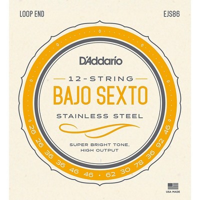 D'Addario Stainless Steel Bajo Sexto String Set