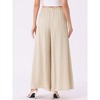INSPIRE CHIC Women's High Slit Hem High Waist Casual Wide Leg Long Palazzo Pants - 4 of 4