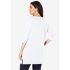 Roaman's Women's Plus Size Boatneck Ultimate Tunic With Side Slits - 3 of 4