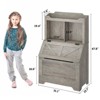 Coolmee 47.8 inch Wooden Kids Bookcase with Flip-Top Lid, Boys Girls Toy Storage Organizer for Playroom, Bedroom, Nursery, and Kindergarten - 2 of 4