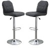 TOAOTBNBOB Adjustable Counter Height Bar Chair, Modern Barstools with Metal Legs, Dining Room Bar Stools with Soft Cushion - 2 of 4