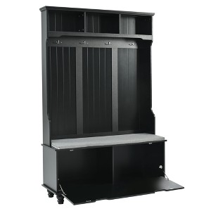 NicBex Marlene Hall Tree with Storage Bench Black - 1 of 4