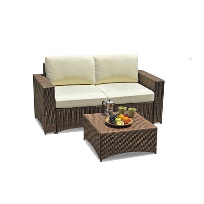 2pc Studio Shine Collection Modular Armchair with Coffee Table  - W Unlimited