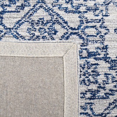 Blue Hand-Tufted Wool 6' x 9' Rectangular Area Rug
