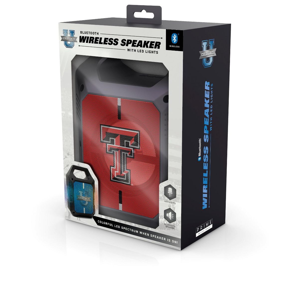 SOAR Collegiate ShockBox XL LED Wireless Bluetooth Speaker- Texas Tech Red Raiders - thumbnail 2