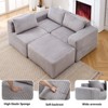 PAGED Modular Sectional Sofa, L-Shape Upholstered Cloud Couch with Deep Seats & High-Elasticity Sponge for Living Room, Home Office - 3 of 4