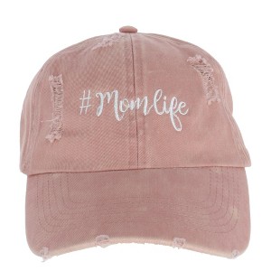 David & Young Women's Distressed Mom Life Embroidered Baseball Cap - 1 of 4