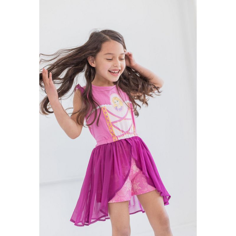 Disney Princess Moana Frozen Rapunzel Jasmine Belle Girls Romper and Skirt Toddler, 4 of 9