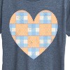 Women's - Instant Message - Patchwork Quilt Heart Short Sleeve Graphic T-Shirt - 2 of 4