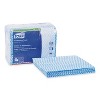 Tork Small Pack Foodservice Cloth, 1-Ply, 11.75 x 14.75, Unscented, Blue/White, 80/Poly Pack, 4 Packs/Carton - 2 of 2