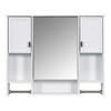35'' x 28'' Bathroom Medicine Cabinet With Mirror Towels Bar Bathroom Wall Mounted Cabinet Wooden Hanging Cabinet Medicine Cabinets - 3 of 4