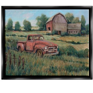 Stupell Industries Peaceful Farmland Truck Barn SceneFloater Canvas Wall Art - 1 of 4