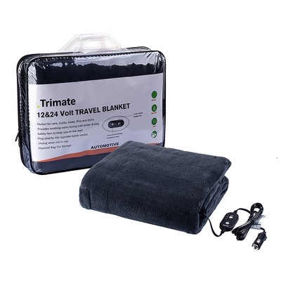 Electric Car Heating blanket, Plush by Trimate -- 3 Heat Settings, Auto Shutoff