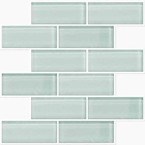 Roommates Aqua Seaglass Subway Peel & Stick Tile : Target