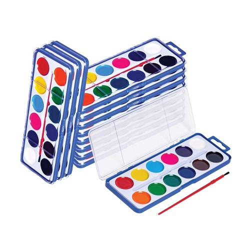 Neliblu Watercolor Paint Sets Bulk Set of 12 With 8 Washable Colors