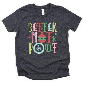 The Juniper Shop Better Not Pout Colorful Youth Short Sleeve Tee - 1 of 2