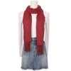 INSPIRE CHIC Gender Neutral Plain Cashmere Imitation Winter Warm Solid Color Fringe Long Scarves 1Pc - 2 of 4