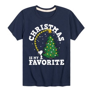 Boys' - Peanuts - Christmas Is My Favorite Short Sleeve Graphic T-Shirt - 1 of 4