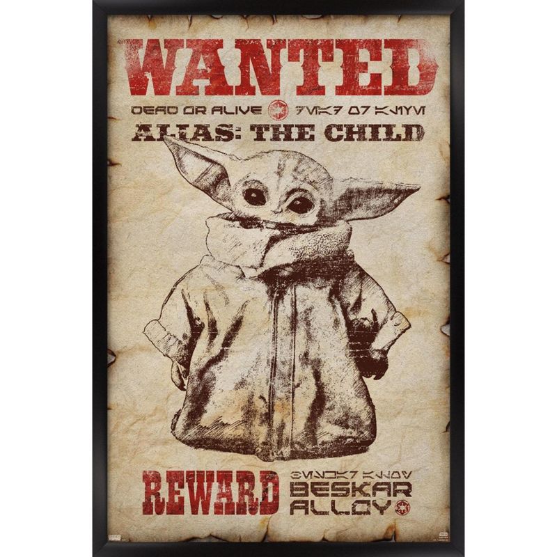 Trends International Star Wars: The Mandalorian - Wanted Framed Wall Poster Prints, 1 of 7