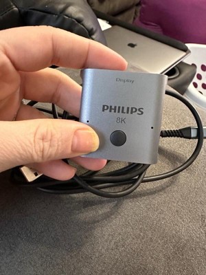 Phillips Elite 2-Port HDMI 2.1 Switch, Silver