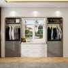 Aheaplus Freestanding 24" Closet System with 3 Wood Drawers - 3 of 4