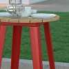 Emma and Oliver Indoor/Outdoor Bar Top Table, 23.75" Round All Weather Poly Resin Top with Steel base - 4 of 4