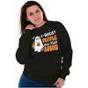 Cute I Ghost People All Year Round Women Crewneck Sweatshirt Brisco Brands - 4 of 4