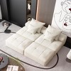 4 PCS Modern Oversized Modular Sofa, DIY Combination Sofa with 2 Ottomans, Tufted Sofa with Chenille Fabric Pillows-Baofuwish - 3 of 4