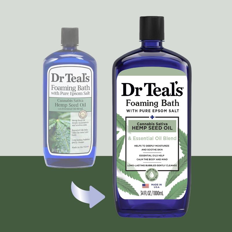 Dr Teal&#39;s Hemp Seed Bergamot &#38; Citrus Foaming Bubble Bath - 34 fl oz, 3 of 11