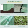 Outdoor Greenhouse With 18 Shelves, Roll-up Zipper Door Portable Walk-in Greenhouse, Heavy Duty Garden Accessory Tent For Backyard - 4 of 4