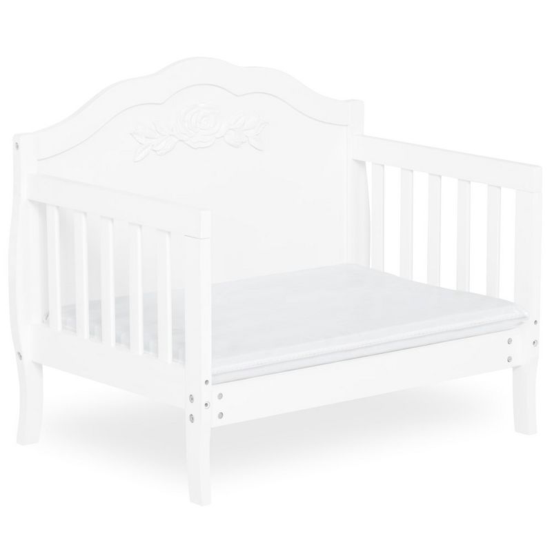 SweetPea Baby Rose 3-in-1 Convertible Toddler Bed in Lavender with New Zealand Pinewood White Safety Rail, 6 of 12
