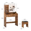 Makeup Vanity Desk Set with Mirror & Light - 2 of 4