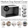 Sweet Jojo Designs Boy, Girl, Unisex/Gender Neutral Dog Crate Kennel Cover 36in. Gingham Checkered Plaid Black and White - 4 of 4