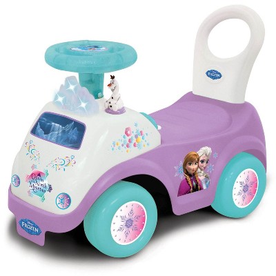 Kiddieland Girls Disney My First Frozen Toddler Activity Ride-On Push Car with Sing-A-Long Songs, Colorful Lights, and Fun Sounds, Ages 1-3