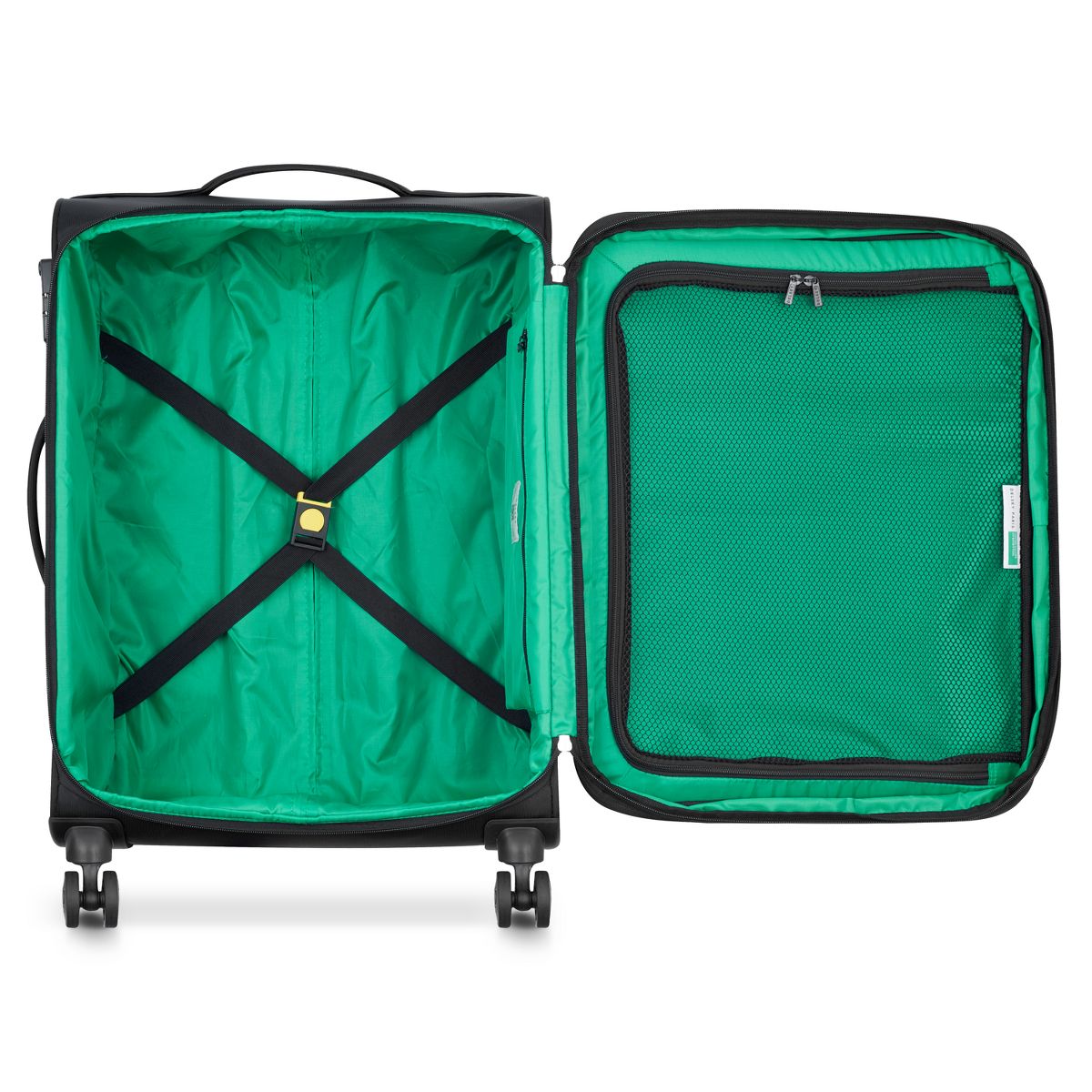 United Colors of Benetton x DELSEY PARIS Medium Checked Color Block 23" Softside Spinner Suitcase - thumbnail 3