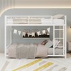 SeaCamel Heavy Duty Twin Over Full Metal Bunk Bed - Removable Stairs, 12" Under-Bed Storage, White for Teens & Adults - 2 of 4
