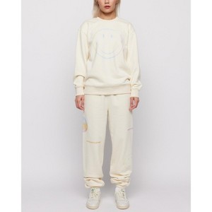 Samii Ryan | Smiley Radiate Happiness Crewneck , Ivory , Large , 4 - 1 of 1