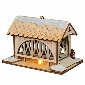 Old World Christmas Covered Bridge-One Horse Open Sleigh Ornament - 1 of 1